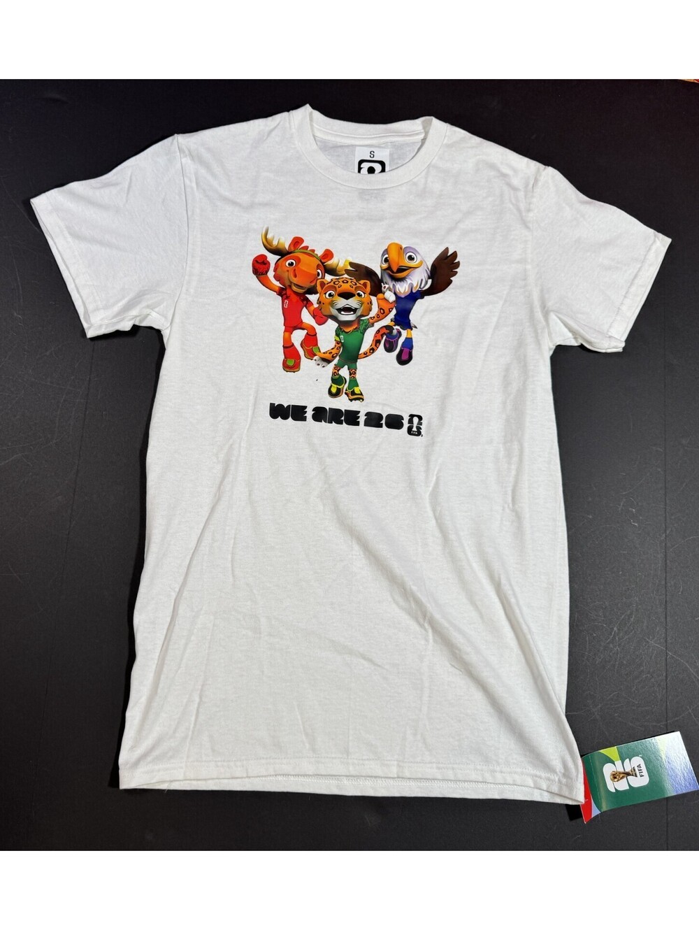 FIFA World Cup 2026 T Shirt Trio of Mascots - Maple, Zayu, & Clutch Mens M NWT